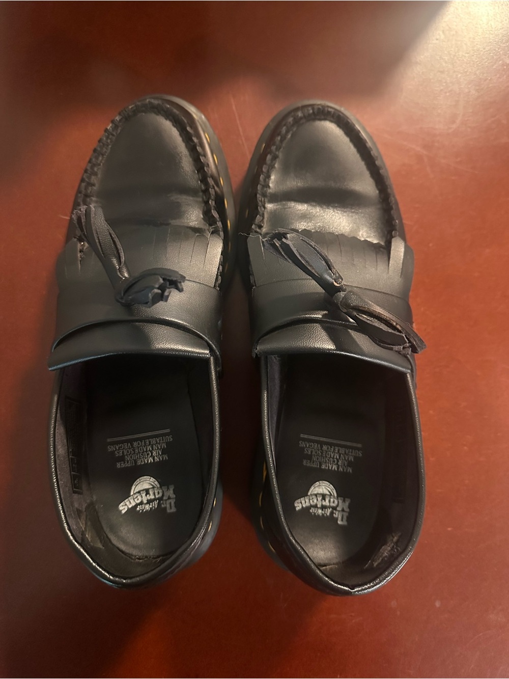 Dr. Martens Black Vegan Leather Tassel Loafers - Picture 4 of 5